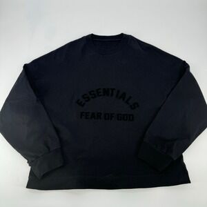 Fear of God Essentials Black Crewneck Sweatshirt